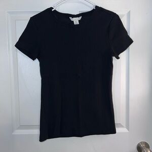 H&M ribbed black tee